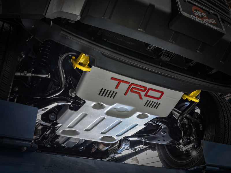 aFe Toyota Tundra 2022 V6-3.5L (tt) Front Tow Hook Yellow 450-72T001-Y 450-72T001-Y Photo - Mounted