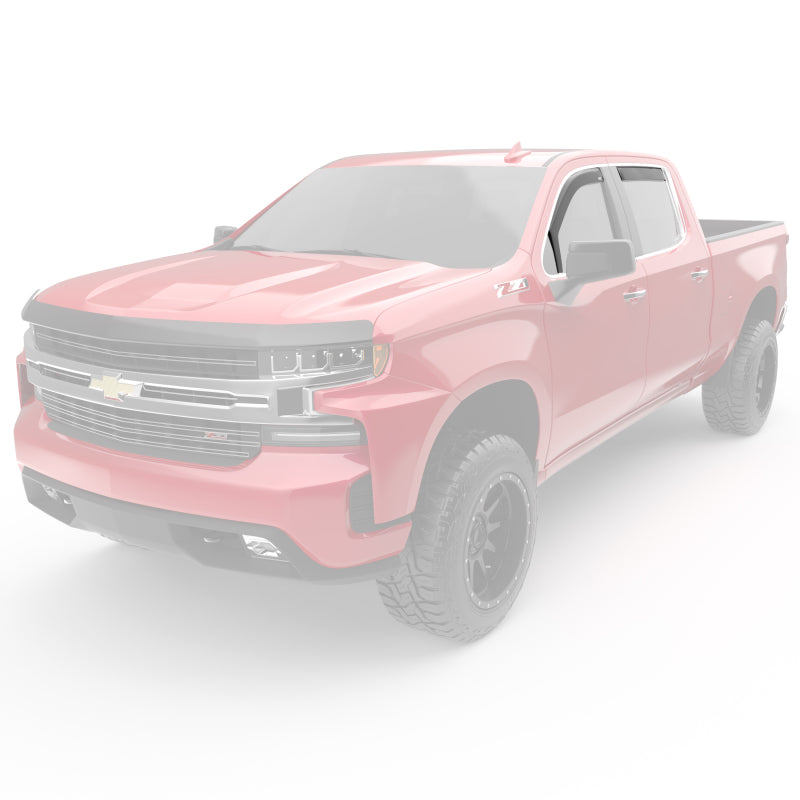EGR 2019 Chevy 1500 Crew Cab In-Channel Window Visors - Dark Smoke 571691 571691 Photo - lifestyle view