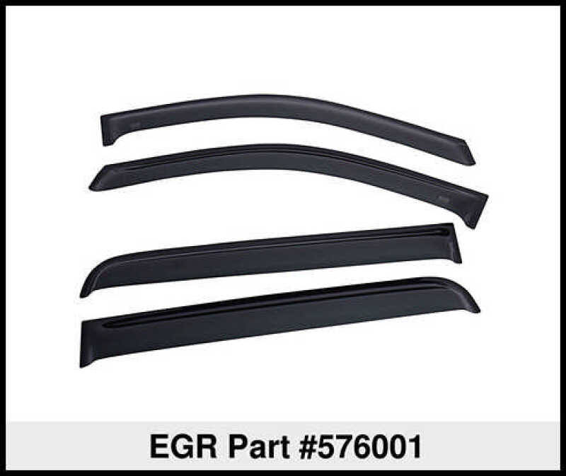 EGR 16-17 Nissan Titan Crew Cab SlimLine Tape-On WindowVisors Set of 4 - Light Smoke 576001 576001 Thumbnail