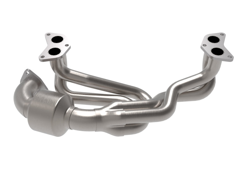 aFe Twisted Steel 304 Stainless Steel Header w/ Cat 13-19 Subaru Outback H4-2.4L 48-36804-HC 48-36804-HC Photo - Primary