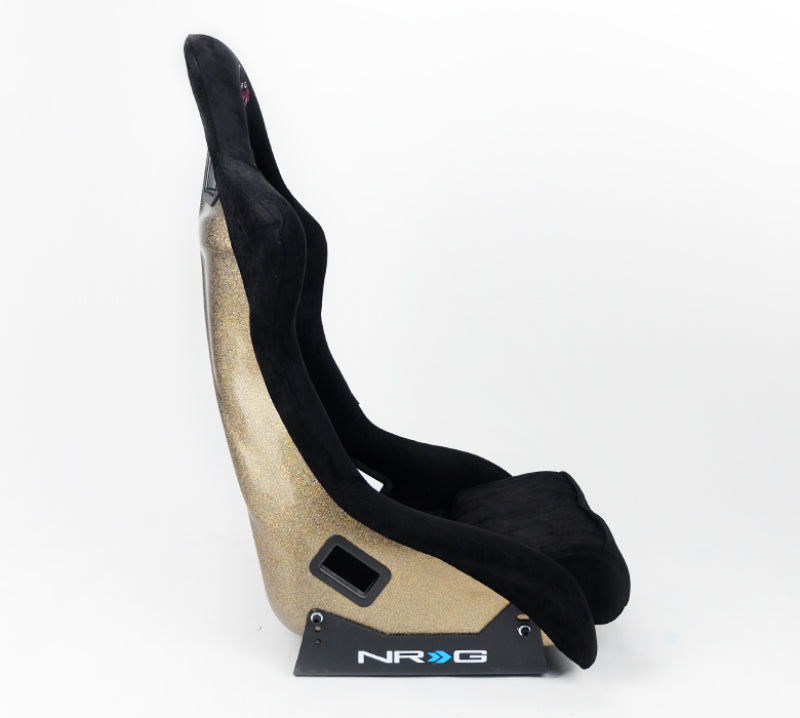 NRG FRP Bucket Seat ULTRA Edition - Large (Black Alcantara/Gold Glitter Back) FRP-302BK-ULTRA FRP-302BK-ULTRA Photo - Primary