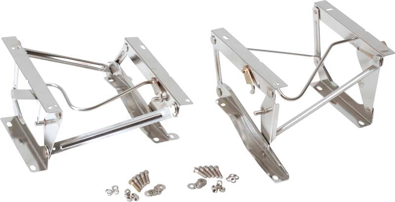 Kentrol 76-90 Jeep CJ/Wrangler YJ Seat Pedestals Pair - Polished Silver 30552 30552 Photo - Primary