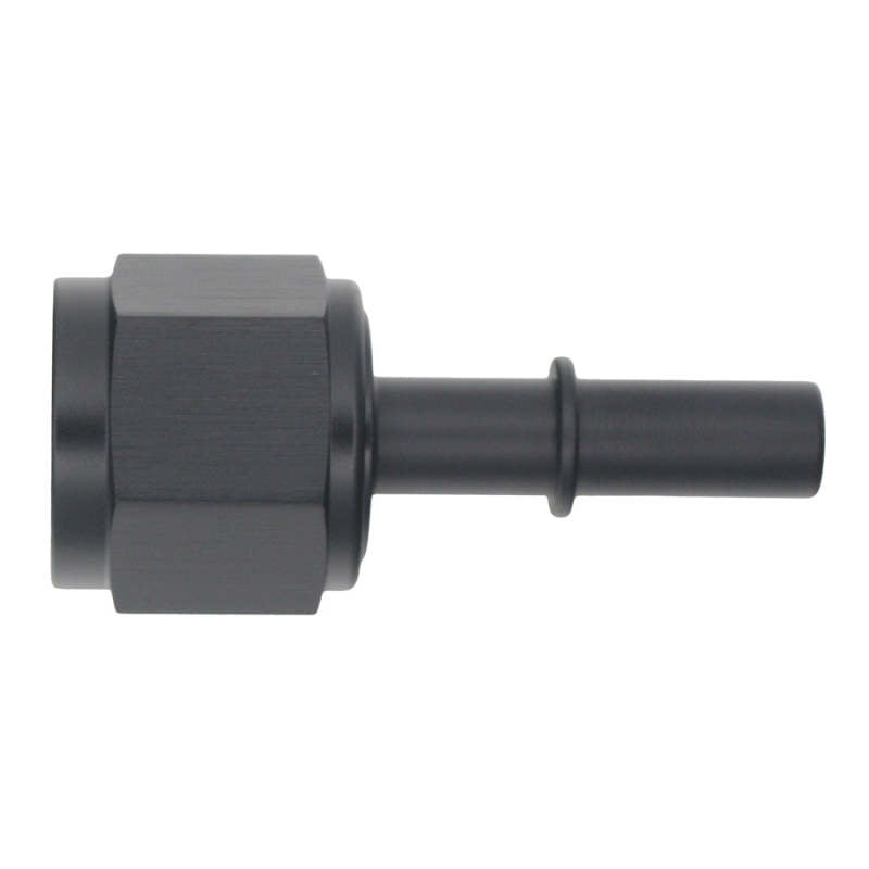 DeatschWerks 10AN Female Flare Swivel to 3/8in Male EFI Quick Disconnect - Anodized Matte Black 6-02-0135-B 6-02-0135-B Photo - Primary