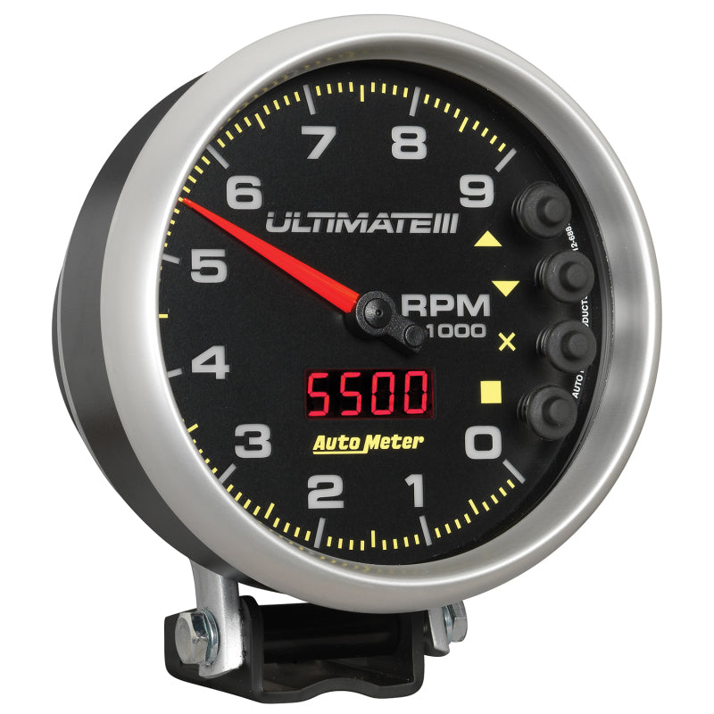 Autometer 5 inch Ultimate III Playback Tachometer 9000 RPM - Black 6887 6887 User 5