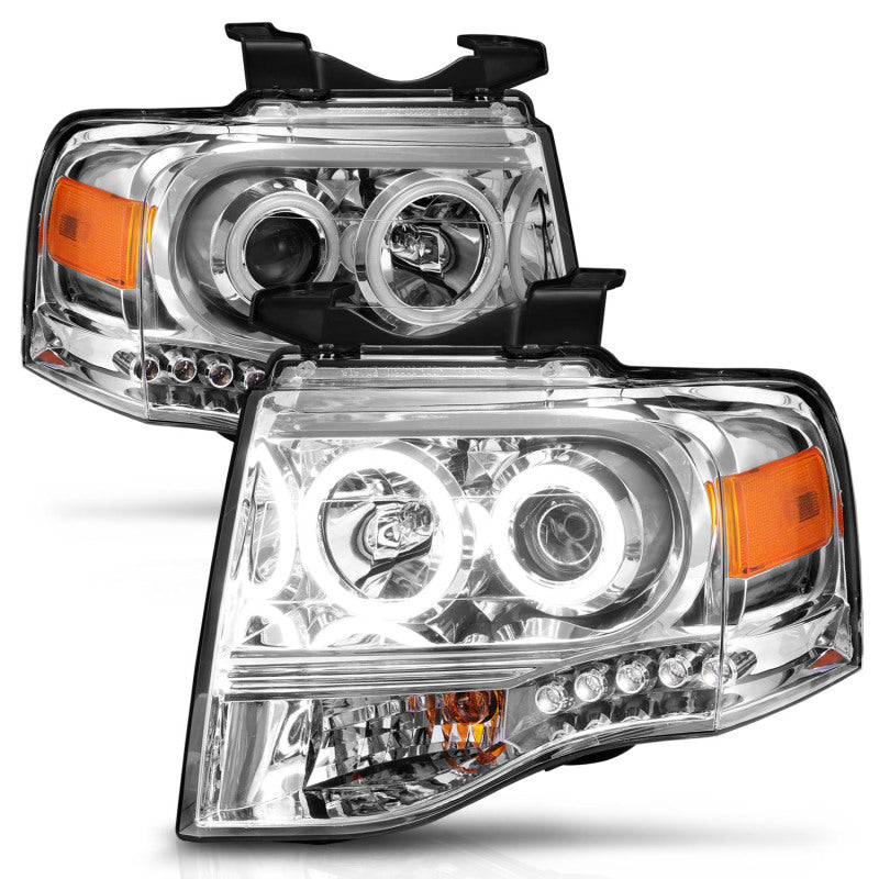 Anzo 2007-2014 Ford Expedition Projector Headlights Chrome 111114 Photo - Primary