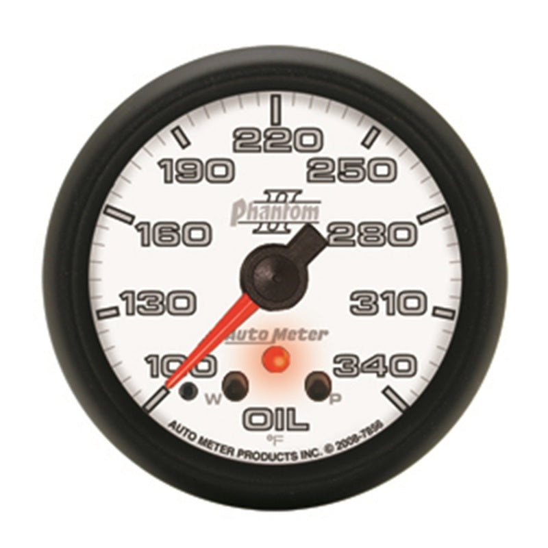 AutoMeter Gauge Oil Temp 2-5/8in. 340 Deg. F Stepper Motor W/ Peak & Warn Phantom II 7856 7856 Photo - Primary