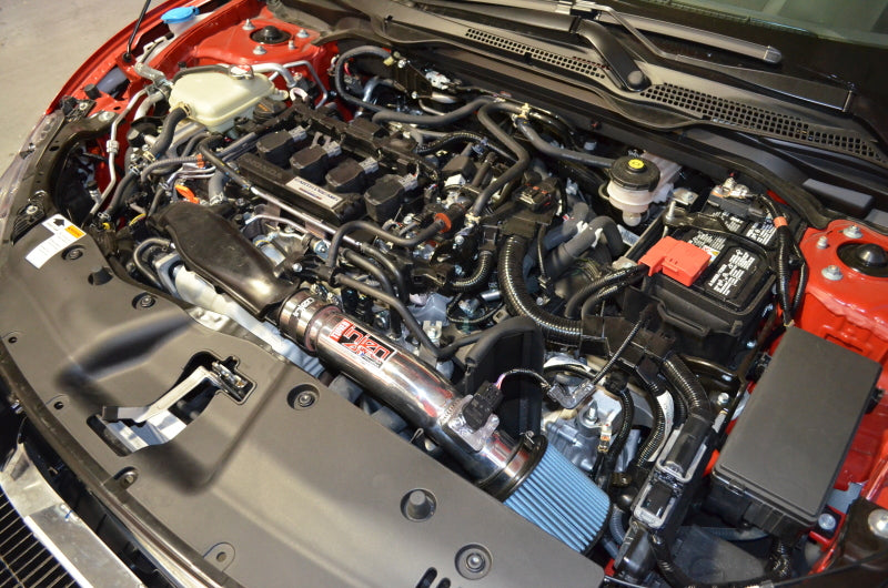 Injen 16-21 Honda Civic 1.5L 4 Cyl. Wrinkle Red Short Ram Intake SP1572WR SP1572WR Photo - Mounted