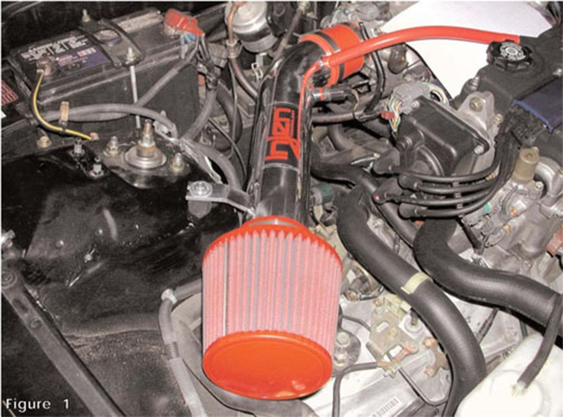 Injen 99-00 Honda Civic Si Polished Short Ram Intake IS1560BLK IS1560BLK Photo - Mounted