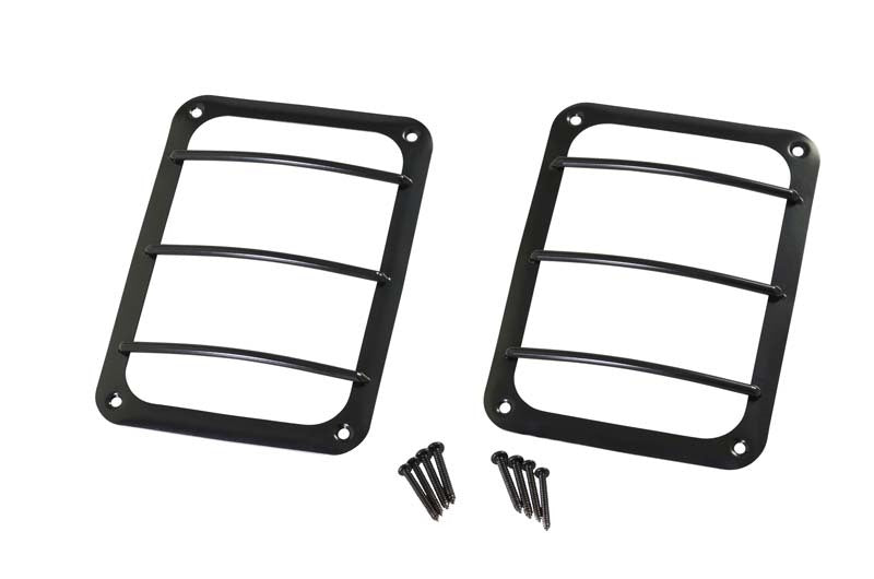 Kentrol 07-18 Jeep Wrangler JK Taillight Guard Pair - Powdercoat Black 50582 50582 Photo - Primary