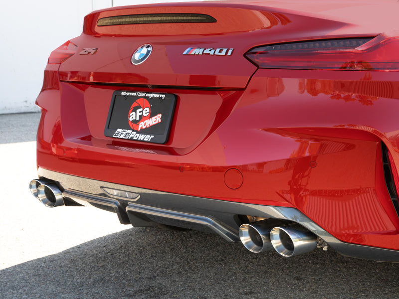 aFe 19-24 BMW Z4 M40i (G29) L6-3.0L (t) B58 MACH Force-Xp 3in to 2-1/2in SS CB Exhaust - Polished 49-36352-P 49-36352-P Photo - Mounted