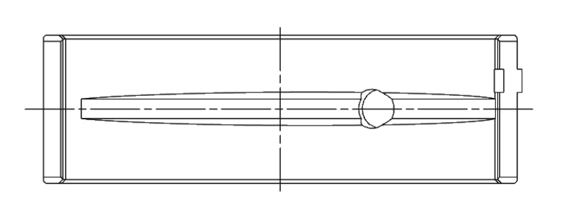 ACL BMW B58B30/S58B30 3.0L Inline 6 .25mm Oversized Main Bearings 7M1512H-.25 7M1512H-.25 Technical Drawing