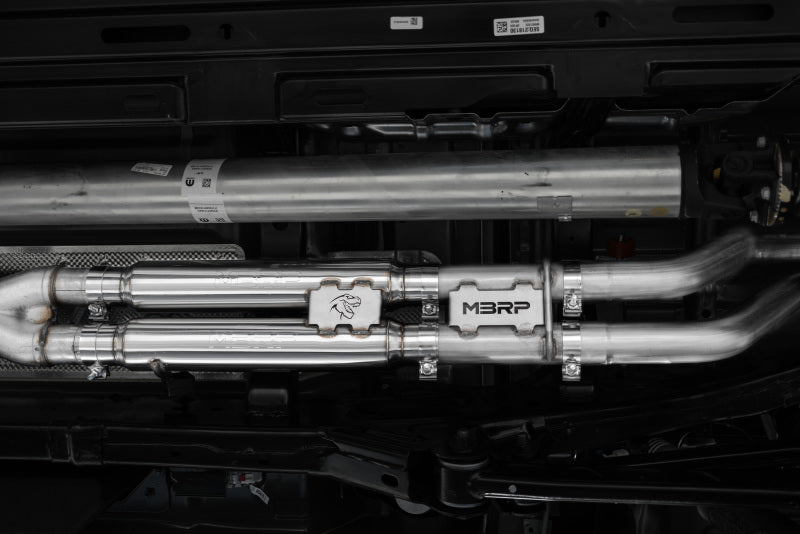 MBRP 2021 Ram TRX 6.2 S/C 3in Catback Dual Rear Carbon Fiber Tips(Race)- T304 S51543CF S51543CF Photo - Mounted