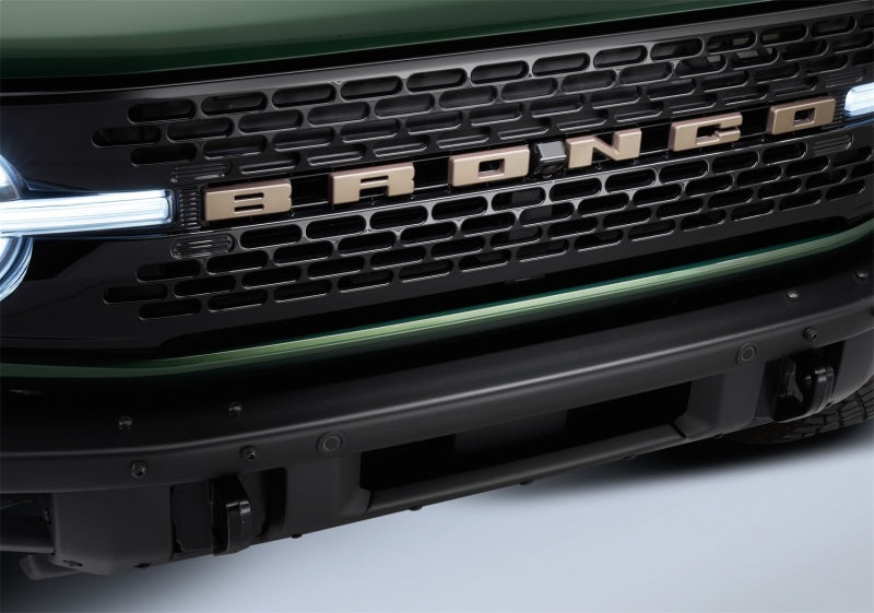 Ford Racing 2021+ Bronco Grille Lettering Overlay Kit - Bronze M-1447-BLBR M-1447-BLBR Photo - Mounted