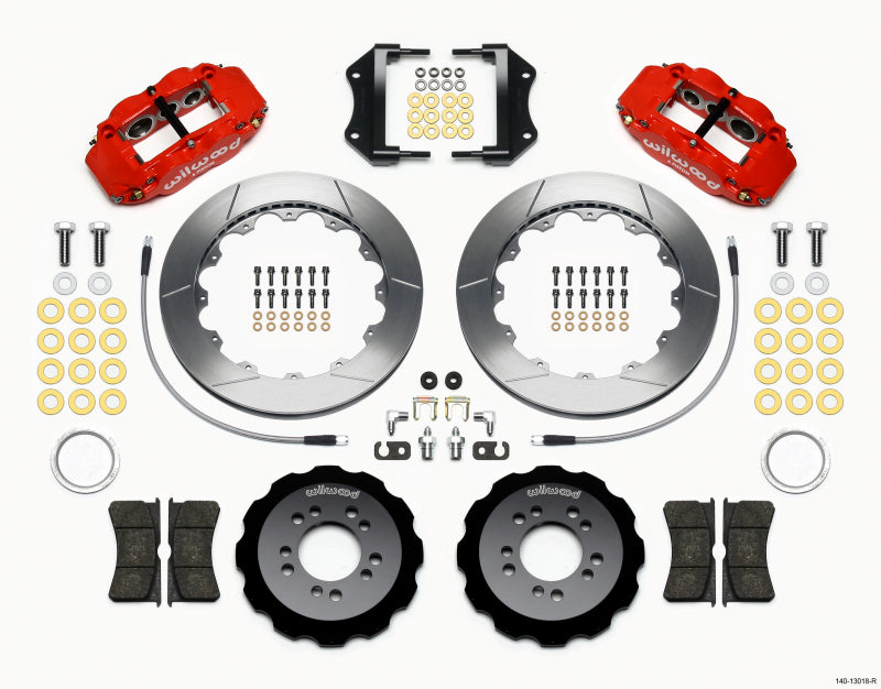 Wilwood FNSL6R Front Hat Kit, 12.88", Red, 2013-Up Ford Focus ST 140-13018-R Photo - Primary