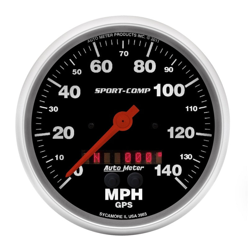 Autometer Gauge, Speedometer, 5", 140Mph, Gps, Sport-Comp 3983 Photo - Primary