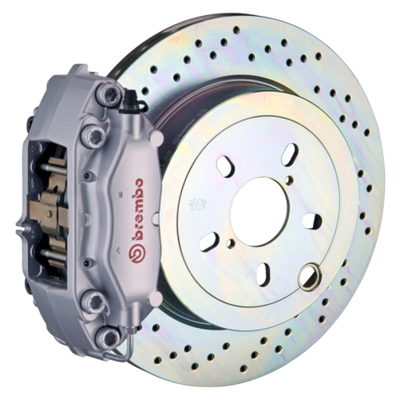 Brembo GT Brake Kit Porsche 911S SC Carrera Rear 66-89 Drilled Silver 2C4.5001A3 Photo - Primary