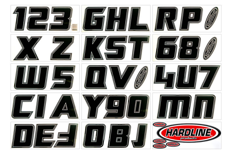 Hardline Boat Lettering Registration Installation Kit 3 in. - 900 Black Black900 Black900 Photo - Primary