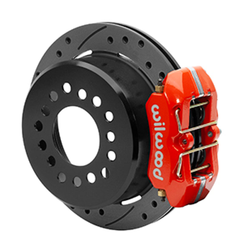Wilwood Small Ford 11 in. Forged Dynapro Low-Profile Rear Parking Brake Kit (Red, Drilled & Slotted) 140-15603-DR 140-15603-DR User 1