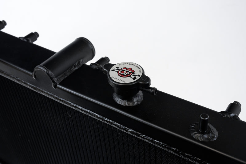 CSF 02-07 Subaru WRX/STI Radiator - Black Finish 3076B 3076B Photo - Close Up