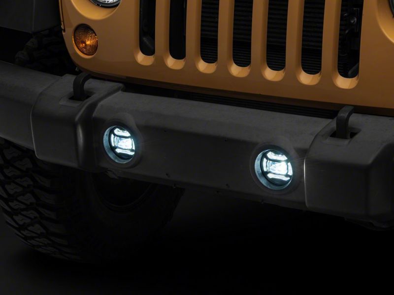 Raxiom 07-18 Jeep Wrangler JK Axial Series 4-In LED Fog Lights- Clear J167046 J167046 Photo - Close Up
