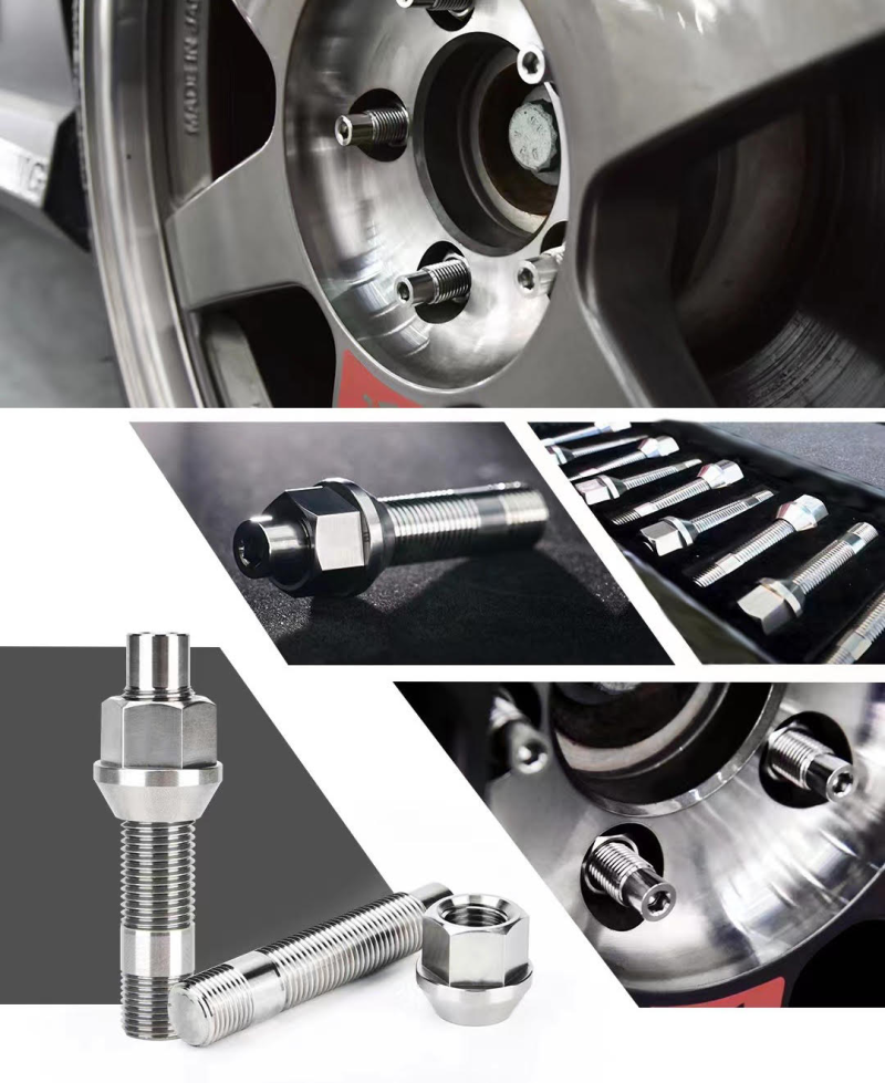 Wheel Mate Titanium Wheel Stud Conversion (Raw Ti) - M14x1.25 to M14x1.5 - 74mm - 60deg Lug Nut TIM14C6074R TIM14C6074R User 1