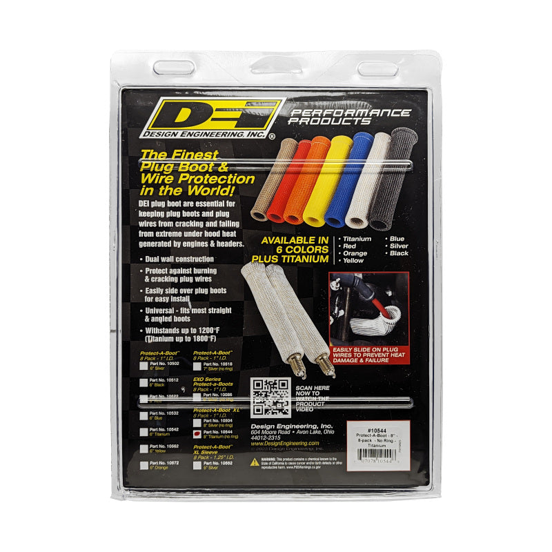 DEI Protect-A-Boot - 8in - 8-pack - No Ring - Titanium 10544 10544 Photo - in package