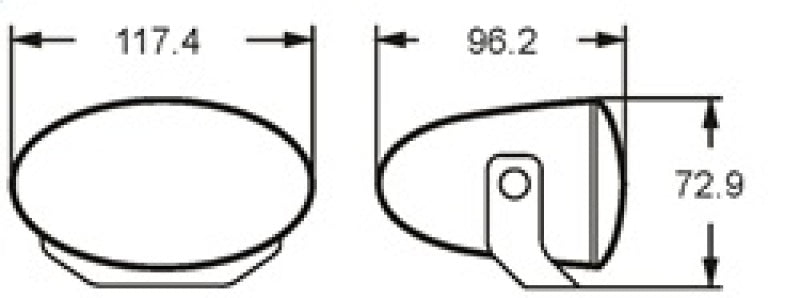 Hella Driving Light Kit 008283811 Technical Drawing