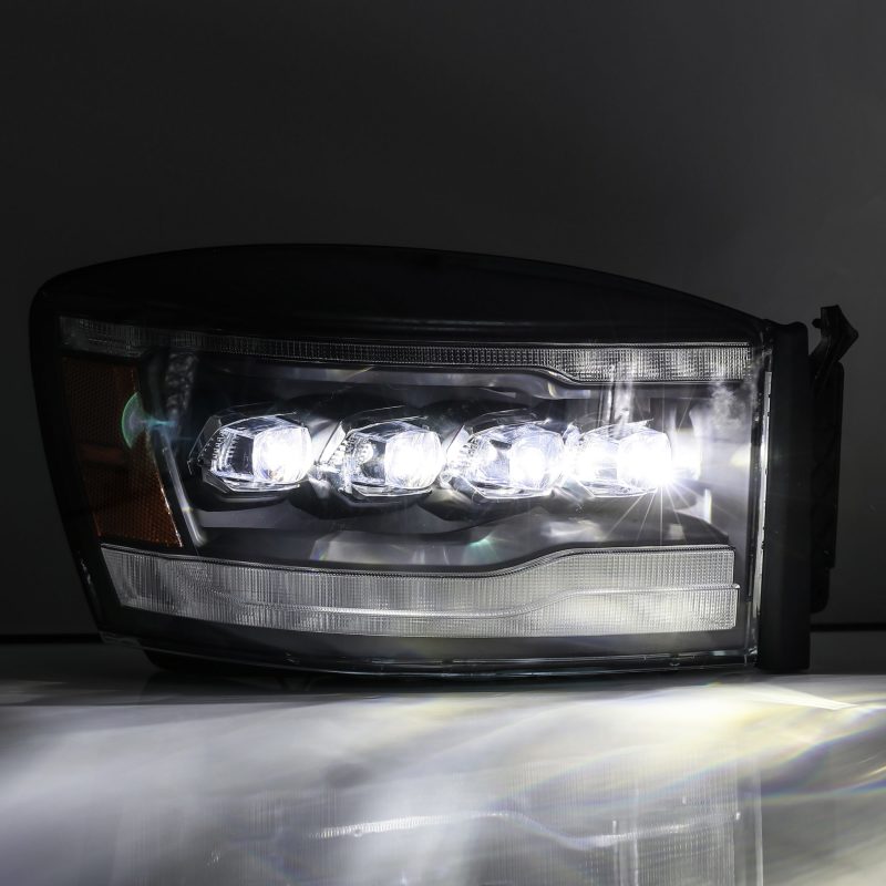 AlphaRex 06-08 Dodge Ram 1500HD NOVA LED ProjHeadlights Plank Style Blk w/Seq Signal/DRL/Amber LED 880536 880536 User 2