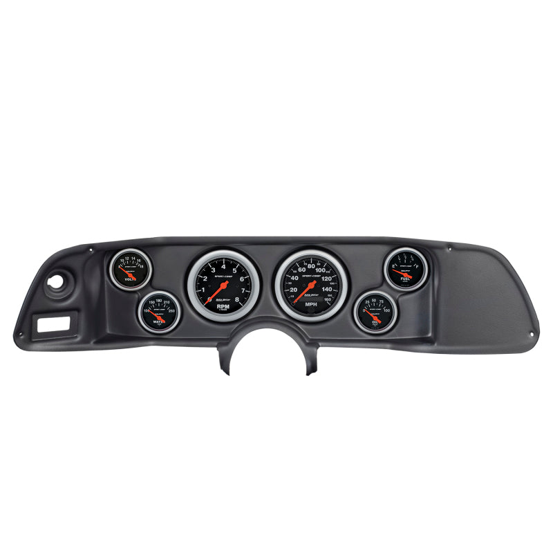 Autometer Sport-Comp 70-78 Camaro Dash Kit 6pc Tach / MPH / Fuel / Oil / WTMP / Volt 7022-SC 7022-SC Photo - Primary