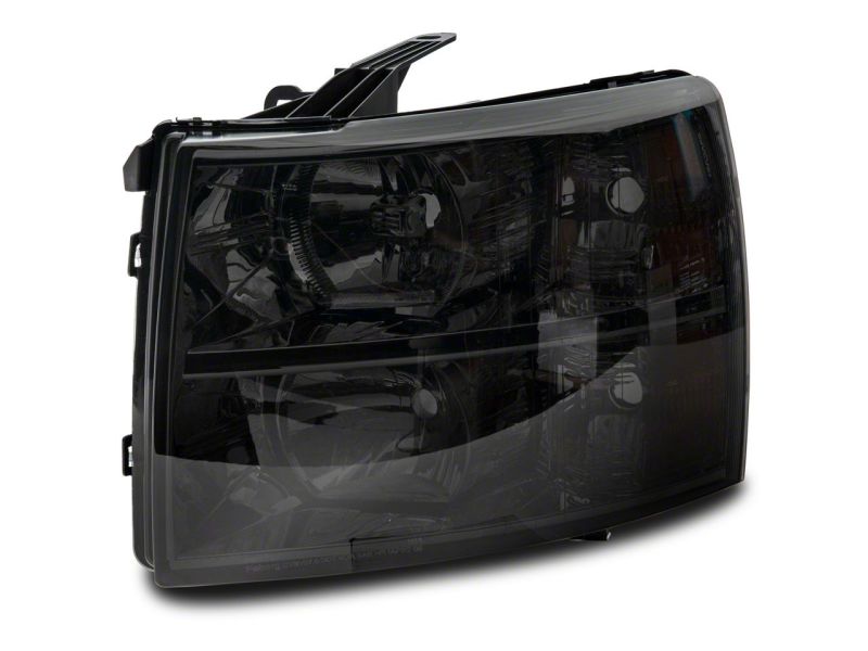 Raxiom 07-14 Chevrolet Silverado 1500 HD Axial OEM RepHeadlights- Chrome Housing- Smoked Lens S122324 S122324 Photo - Close Up