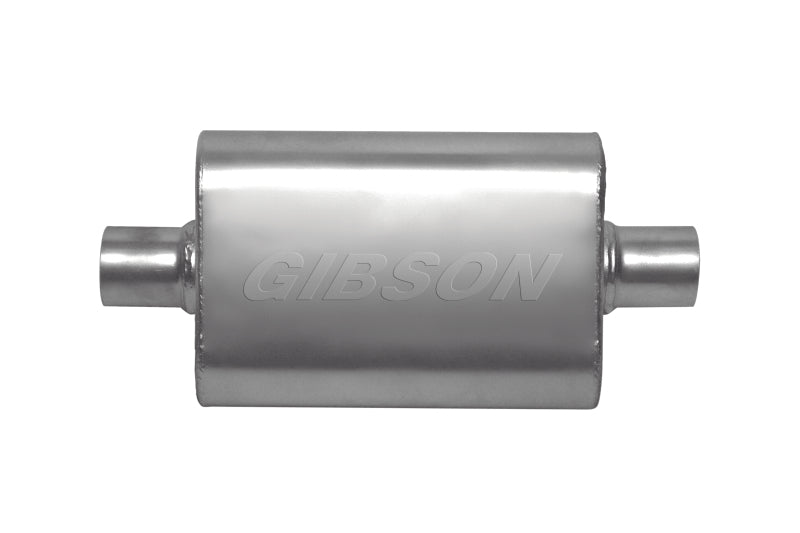 Gibson CFT Superflow Center/Center Oval Muffler - 4x9x18in/3in Inlet/3in Outlet - Stainless 55153S 55153S Photo - Primary