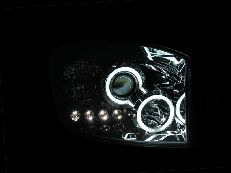Anzo 2006-2008 Dodge Ram 1500 Projector Headlights w/ Halo Chrome (CCFL) 111103 Photo - Mounted