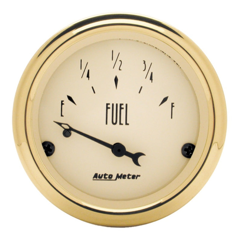 AutoMeter Gauge Fuel Level 2-1/16in. 0 Ohm(e) to 30 Ohm(f) Elec Golden Oldies 1507 1507 Photo - Primary