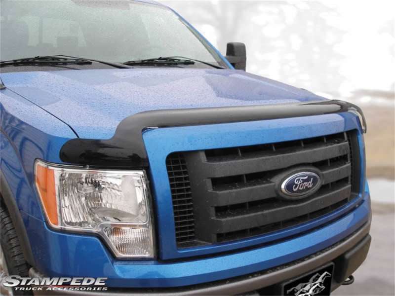 Stampede Vigilante Premium Hood Protector, Smoke, for 2009-2014 Ford F-150 2147-2 Photo - Mounted