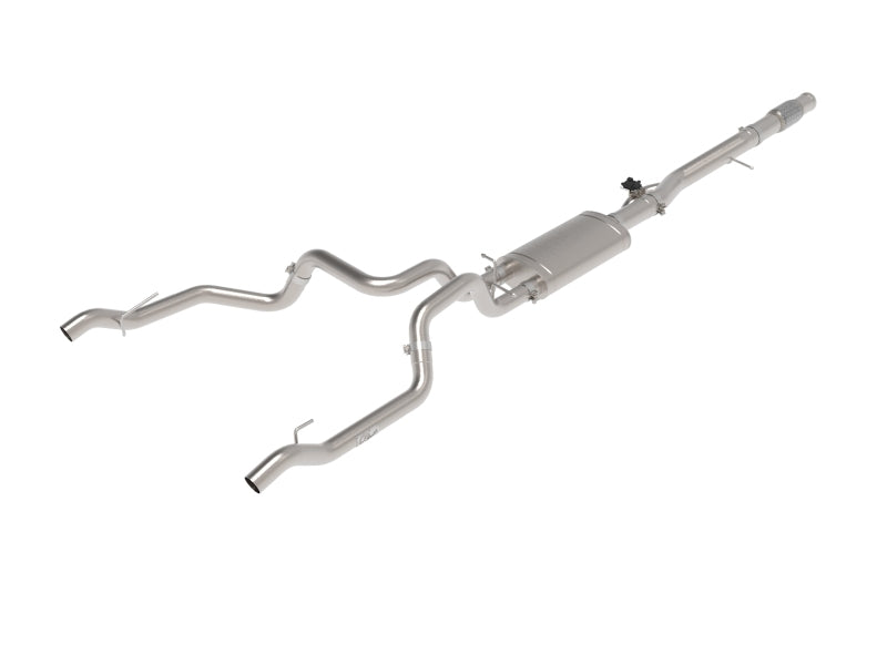 aFe Gemini XV 4in to Dual 3in 304 SS Cat-Back Exhaust w/ Cutout 19-21 GM Silverado/Sierra V8-6.2L 49-34140 49-34140 Photo - Primary