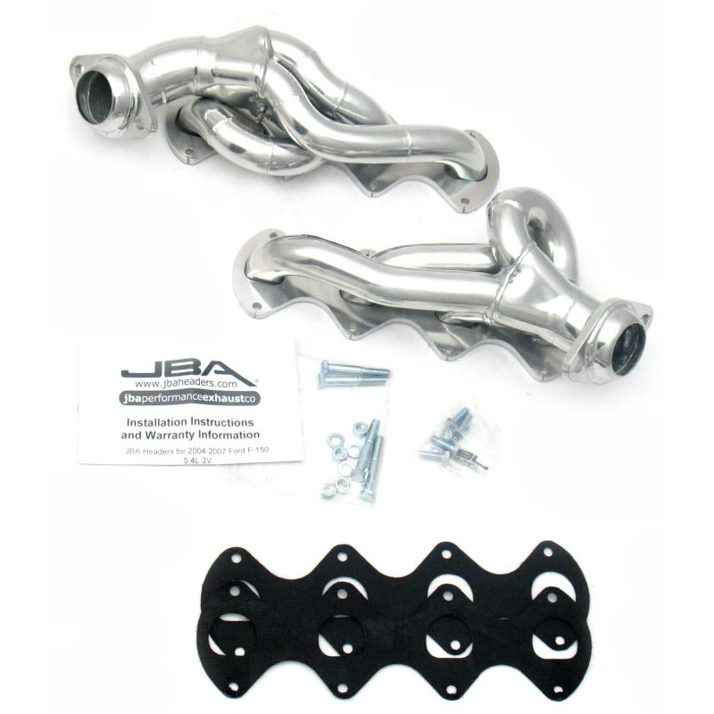 JBA 05-10 Ford F-Series 5.4L 3V 1-5/8in Primary Silver Ctd Cat4Ward Header 1676S-1JS 1676S-1JS Photo - Primary