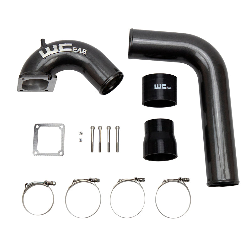Wehrli 03-07 Dodge 5.9L Cummins 3.5in Intake Horn & Driver Side Intercooler Pipe Kit - Flat Black WCF100528-FB WCF100528-FB Photo - Primary