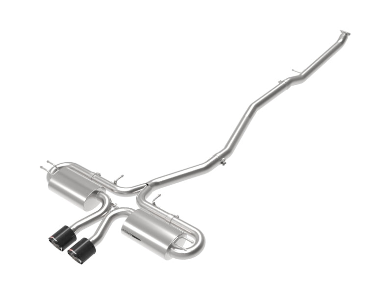 aFe POWER Takeda 3in 304 SS Cat-Back Exh w/Center Carbon Fiber Tips 17-19 Honda Civic Si L4-1.5L (t) 49-36618-1C 49-36618-1C Photo - Primary