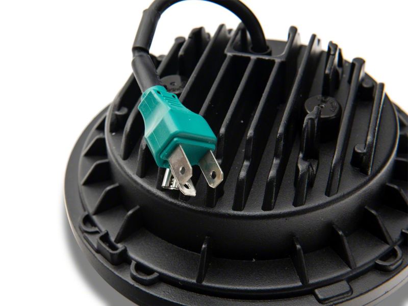 Raxiom 07-18 Jeep Wrangler JK Axial Spider LED Headlights w/Angel Eye Halo- Blk Housing (Clear Lens) J152602 J152602 Photo - Close Up