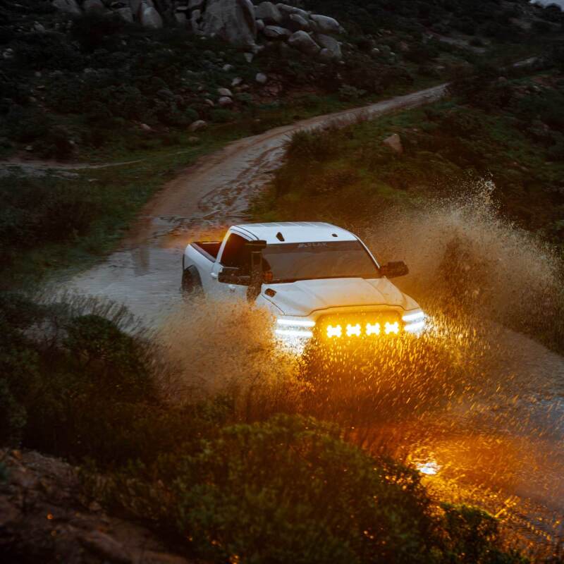 KC HiLiTES SlimLite 8in. LED Light Shield Driving (Shield Only) - Amber 5211 5211 Photo - lifestyle view