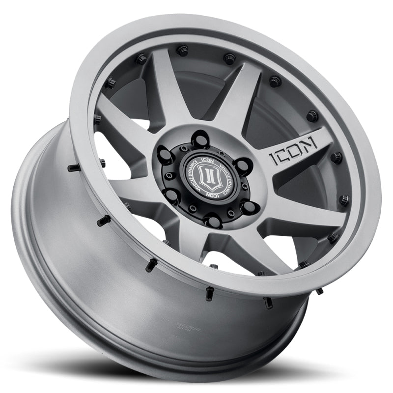 ICON Rebound Pro 17x8.5 5x5 -6mm Offset 4.5in BS 71.5mm Bore Titanium Wheel 21817857345TT 21817857345TT Photo - Unmounted