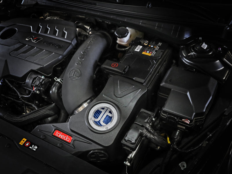 aFe Takeda Momentum Pro 5R Cold Air Intake System 2022 Hyundai Elantra N 56-70057R 56-70057R Photo - Mounted