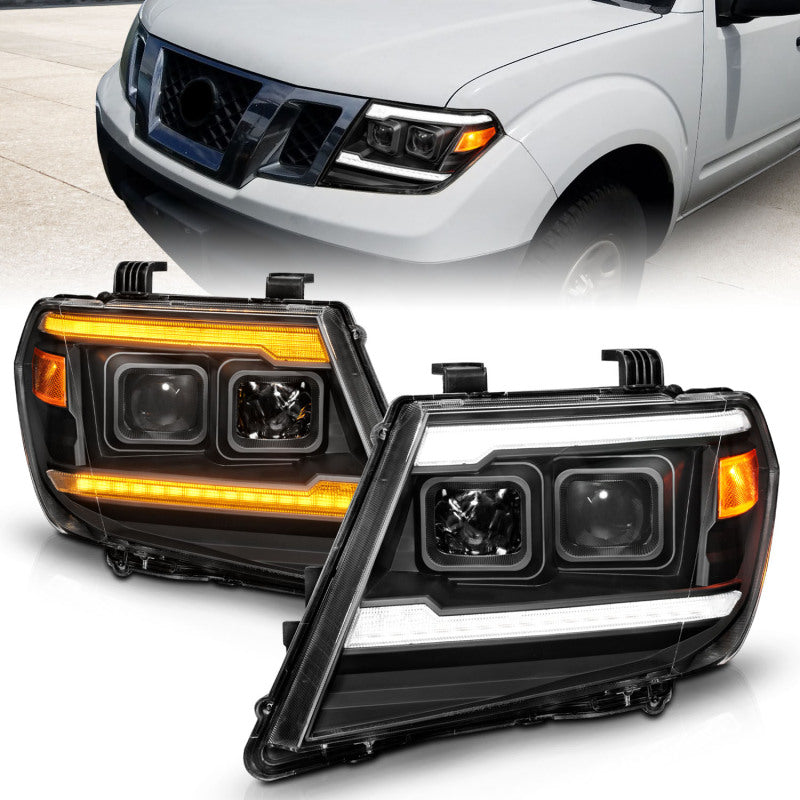 ANZO 09-20 Nissan Frontier Projector Headlights | Sequential & Switchback LED DRL 111597 Photo - Primary