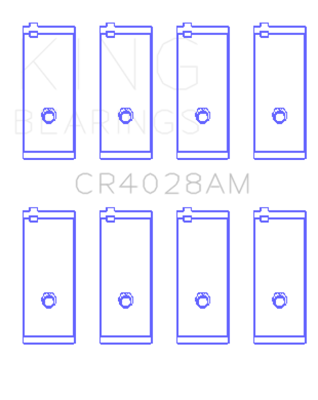 King Engine Bearings Toyota 3Y (Size +0.50mm) Connecting Rod Bearing Set CR4028AM0.5 CR4028AM0.5 Photo - Primary