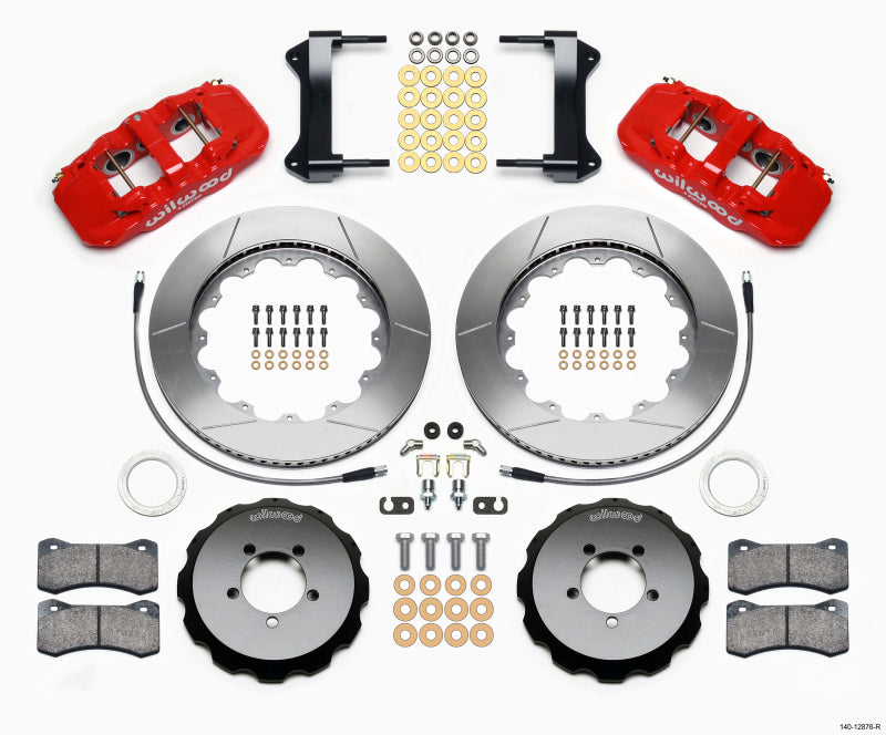 Wilwood AERO6 Front Hat Kit, 14.00, Red, 1999-2012 Subaru 140-12876-R Photo - Primary