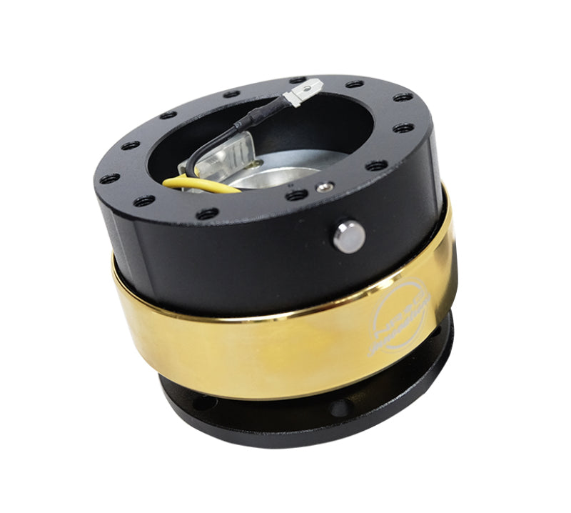 NRG Quick Release Gen 2.0- Quick Release - Black Body/Chrome Gold Ring SRK-200BK-CG Photo - Primary