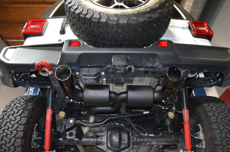 Injen 18-20 Jeep Wrangler JL L4-2.0L Turbo / V6-3.6L SS Axle-back Exhaust - Black SES5005BLK SES5005BLK Photo - Mounted