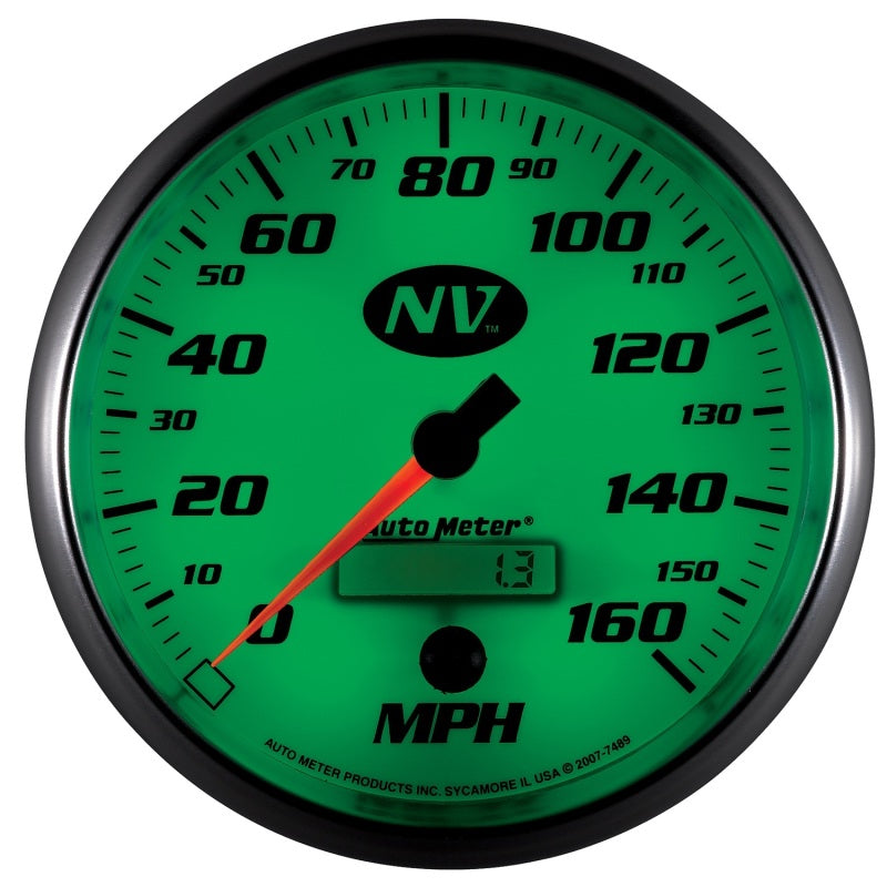 AutoMeter Gauge Speedometer 5in. 160MPH Elec. Programmable NV 7489 7489 User 2
