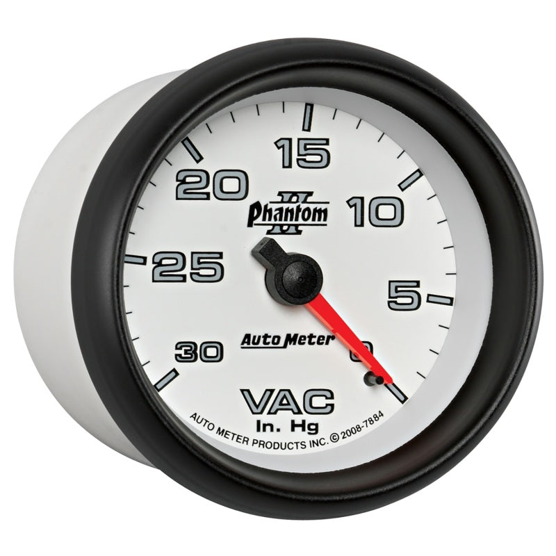AutoMeter Gauge Vacuum 2-5/8in. 30Inhg Mechanical Phantom II 7884 7884 User 5