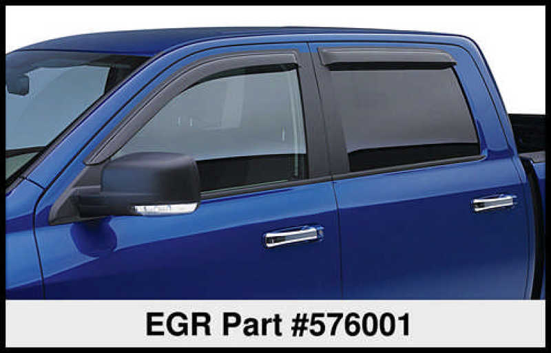 EGR 16-17 Nissan Titan Crew Cab SlimLine Tape-On WindowVisors Set of 4 - Light Smoke 576001 576001 Thumbnail